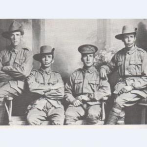 Four enlisted Potter brothers - probably L-R Hurtle, Thomas, Ralph, Edward