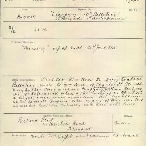 Soldier packet page