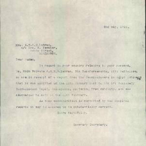 Soldier packet page