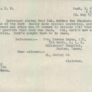 Soldier packet page