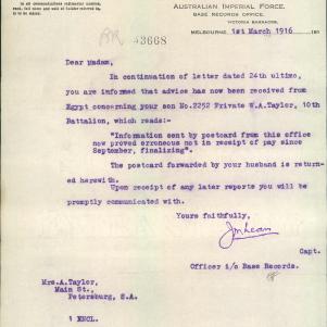 Soldier packet page
