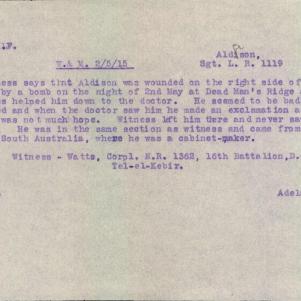 Soldier packet page