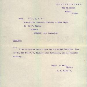 Soldier packet page