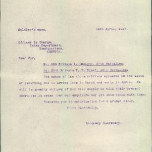 Soldier packet page