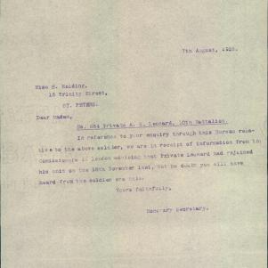 Soldier packet page