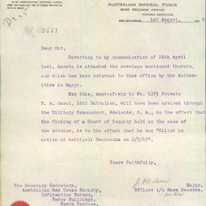 Soldier packet page