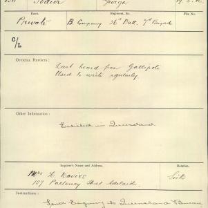 Soldier packet page