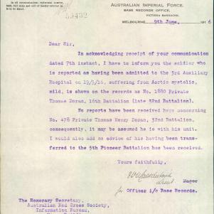 Soldier packet page