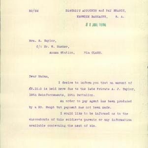 Soldier packet page