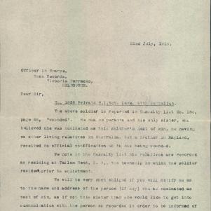 Soldier packet page