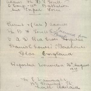 Soldier packet page