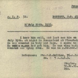 Soldier packet page