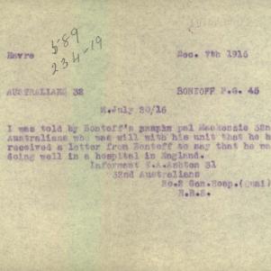 Soldier packet page