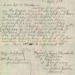 Soldier packet page
