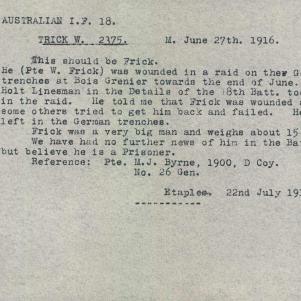 Soldier packet page