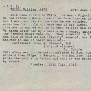 Soldier packet page