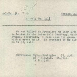 Soldier packet page