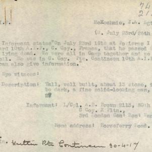 Soldier packet page