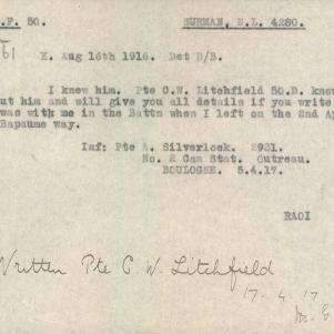 Soldier packet page