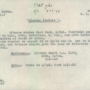 Soldier packet page
