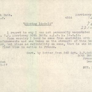 Soldier packet page