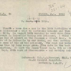 Soldier packet page