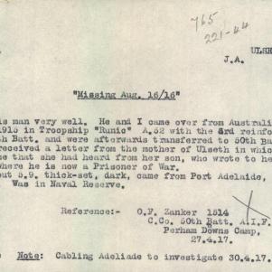 Soldier packet page