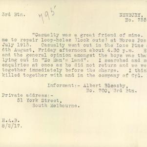 Soldier packet page
