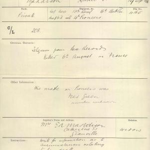 Soldier packet page