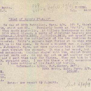 Soldier packet page