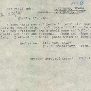 Soldier packet page