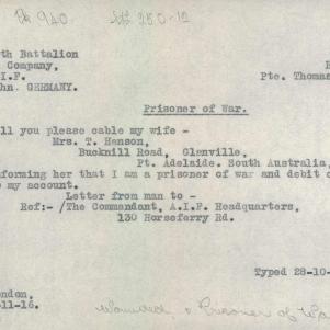 Soldier packet page