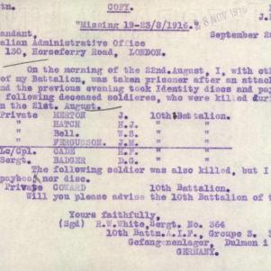 Soldier packet page