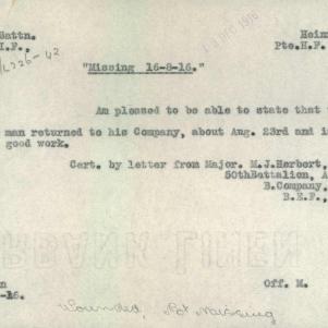 Soldier packet page