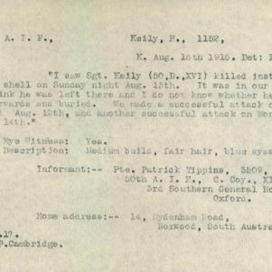 Soldier packet page