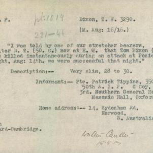 Soldier packet page