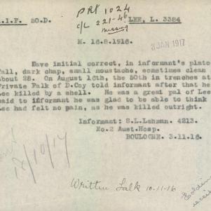 Soldier packet page
