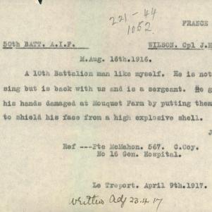 Soldier packet page