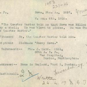 Soldier packet page