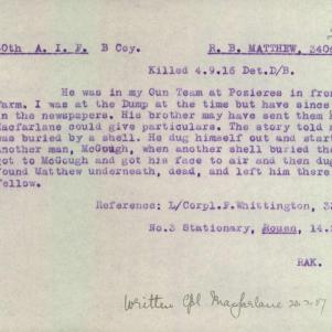 Soldier packet page