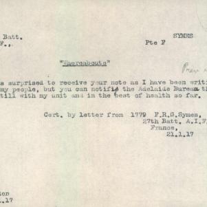 Soldier packet page