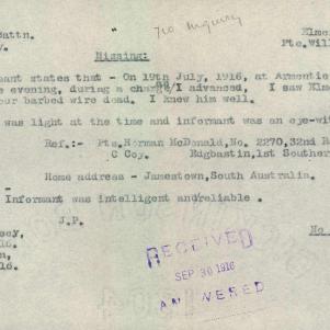 Soldier packet page