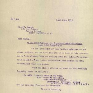 Soldier packet page