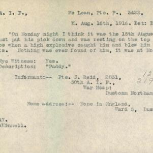 Soldier packet page