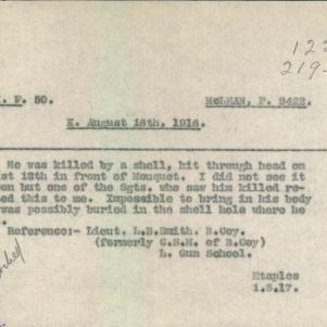 Soldier packet page