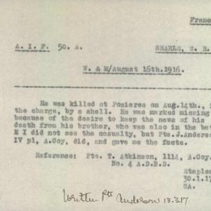 Soldier packet page