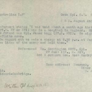 Soldier packet page