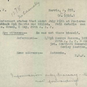 Soldier packet page