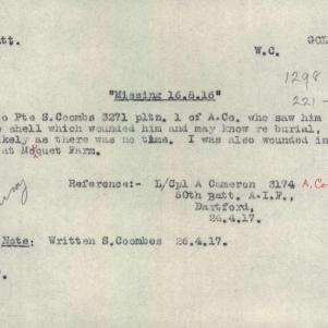 Soldier packet page