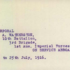 Soldier packet page